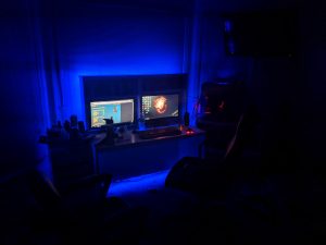 ambient blue lighting