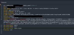 Admin panel request